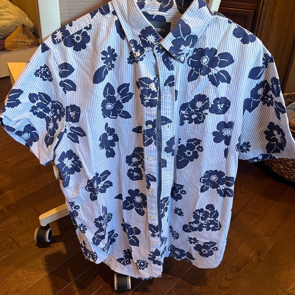 Bonobos Blue Floral Men's Shirt
